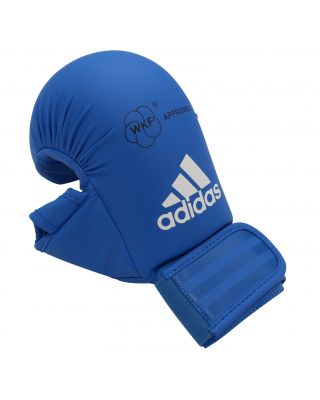 WKF Karate Faustschutz [Adidas mit Daumenschutz blau Original