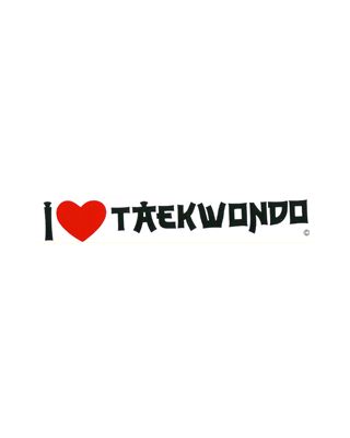 I Like Taekwon Do [50x195mm weiss/rot/schwarz]